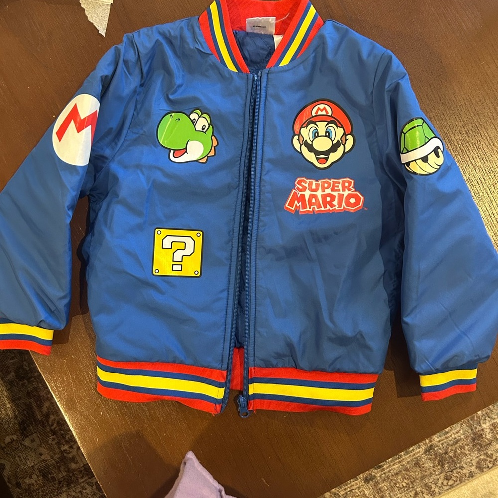 Nintendo Super Mario Blue Jacket with Red Collar
